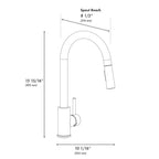 ZLINE Rubicon Pull Down Single Handle Kitchen Faucet in Champagne Bronze, RBCN1-KF-CB