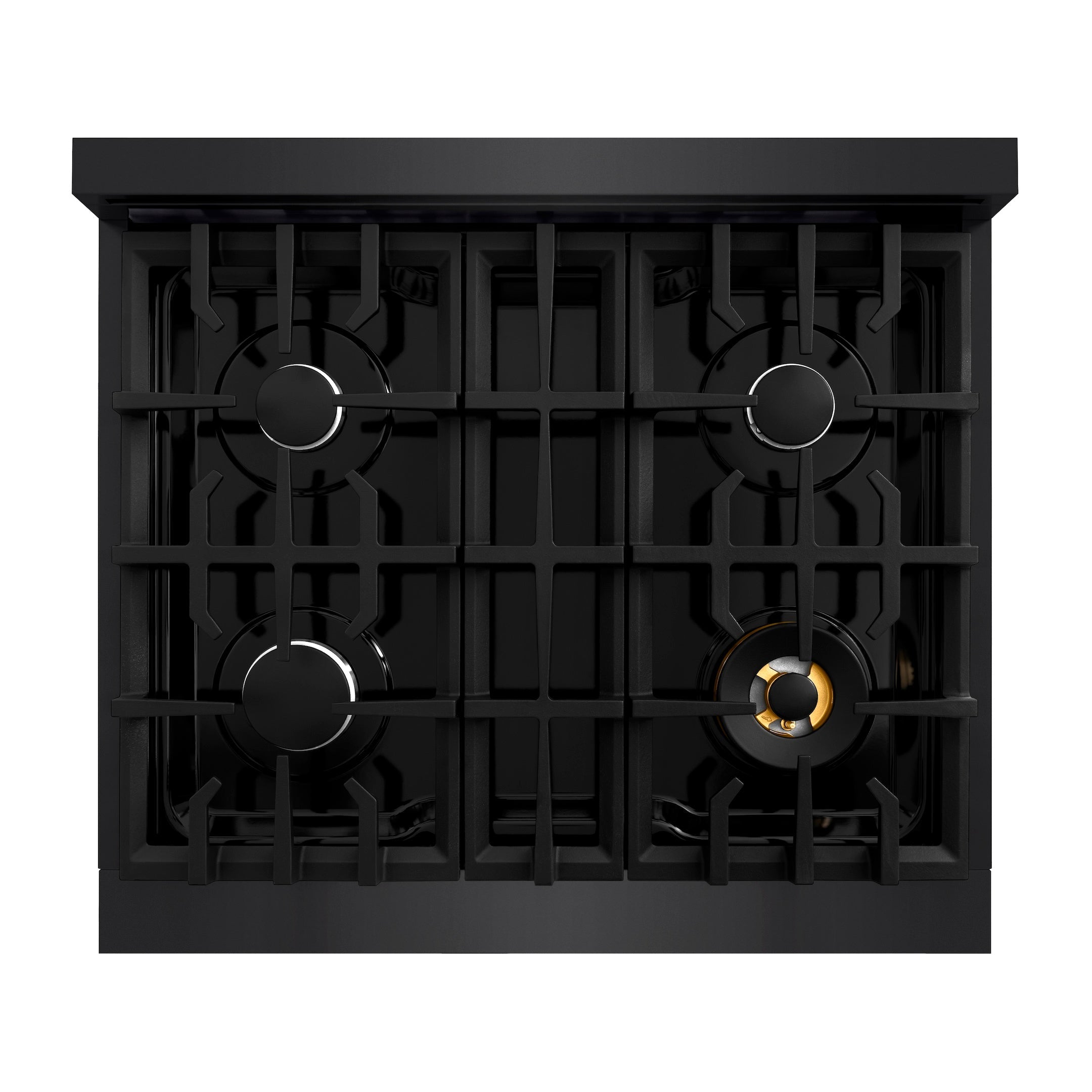ZLINE 30 in. Gas Range 4.2 cu. ft. 4 Burners Black Stainless Steel (HGRB-30)
