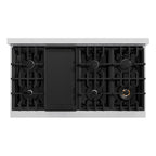 ZLINE 30 in. Select Gas Range with 4 Burners and Convection Gas Oven, 4.2 cu. ft., Satin Stainless Steel with Black Matte Door (HGRS-BLM-30)