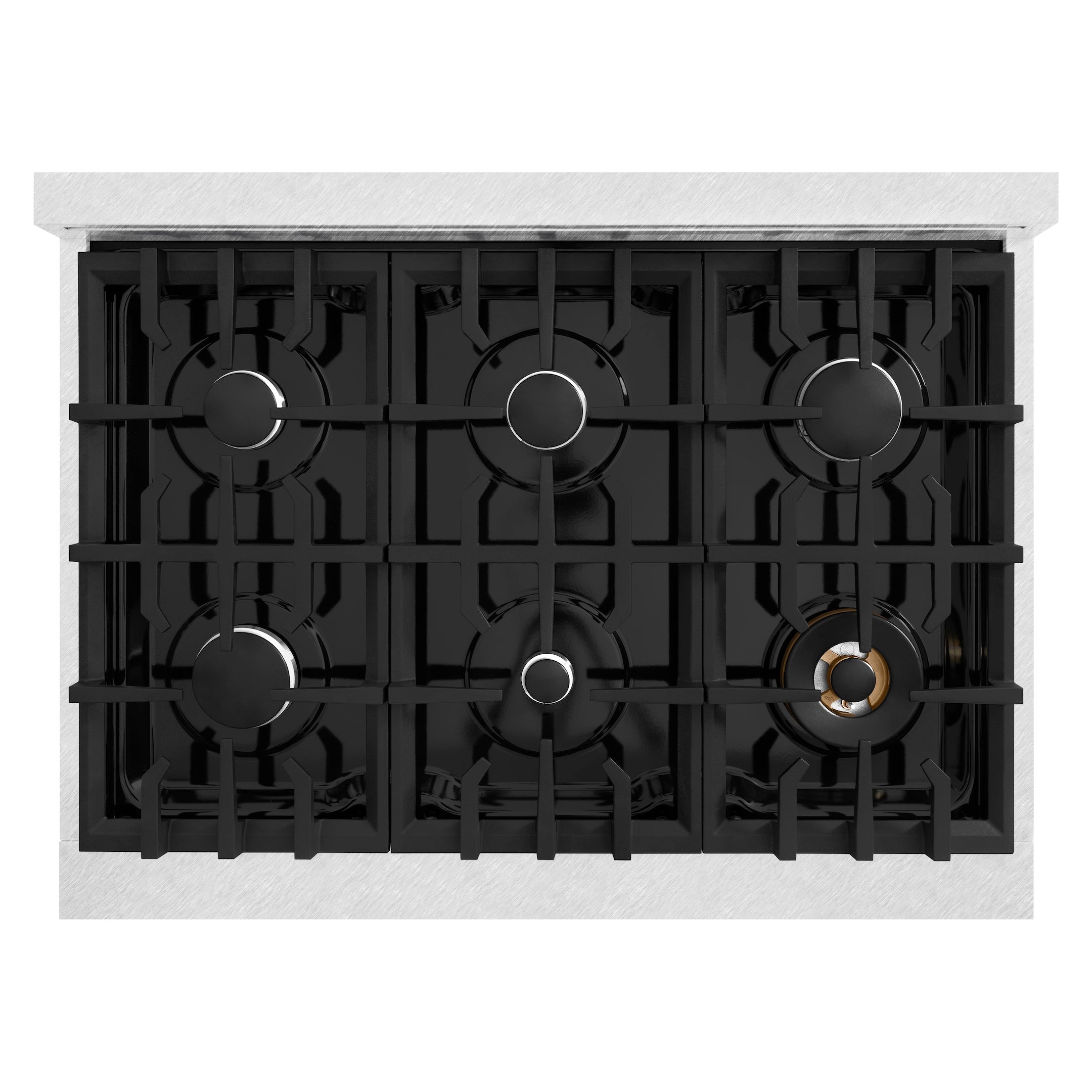 ZLINE 36 in. Gas Range 5.2 cu. ft. Capacity 6 Burners Convection Gas Oven Satin Stainless Steel (HGRS-36)