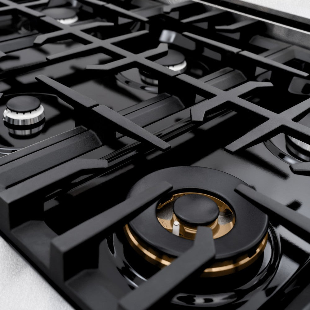 ZLINE 48 in. Gas Range Double Oven 6.7 cu. ft. 8 Burner Cooktop Satin Stainless Steel (HGRS-48)