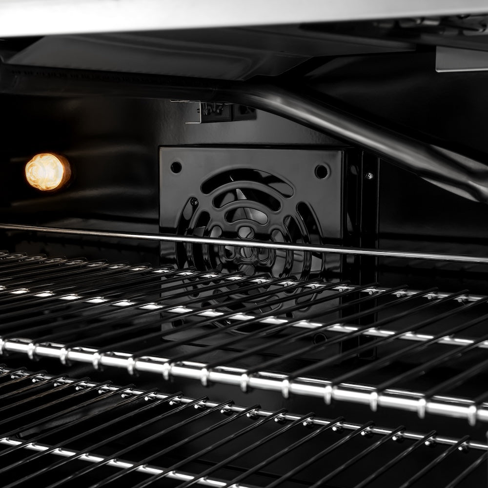 ZLINE 36 in. Gas Range with 6 Burner Cooktop and Convection Gas Oven, 5.2 cu. ft., Satin Stainless Steel with Matte Black Accents (HGRSZ-36-MB)