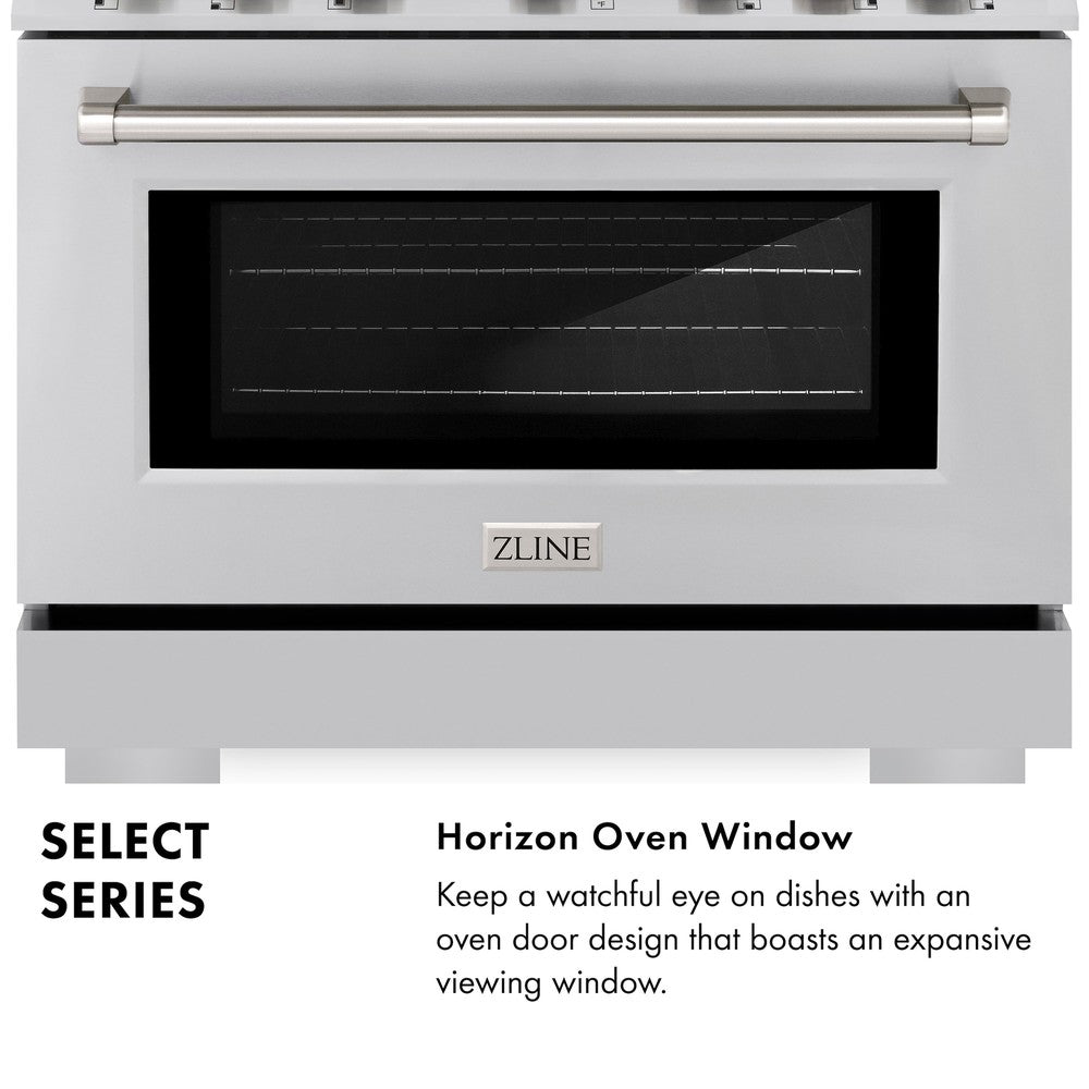 ZLINE 48 in. Gas Range Double Oven 6.7 cu. ft. Capacity 8 Burners Stainless Steel (HGR48)
