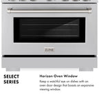 ZLINE 48 in. Gas Range Double Oven 6.7 cu. ft. Capacity 8 Burners Stainless Steel (HGR48)