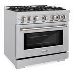 ZLINE 36 in. Select Dual Fuel Range 5.2 cu. ft. Stainless Steel with 6 Brass Burners (HDR-BR-36)