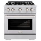ZLINE Select 30 in. Dual Fuel Range with 4 Gas Burners and Electric Convection Oven, 4.2 cu. ft., Stainless Steel (HDR30)