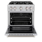 ZLINE Select 30 in. Dual Fuel Range with 4 Gas Burners and Electric Convection Oven, 4.2 cu. ft., Stainless Steel (HDR30)