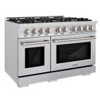 ZLINE 48 in. Select Double Oven Gas Range with 8 Brass Burners, 6.7 cu. ft., Stainless Steel (HGR-BR-48)