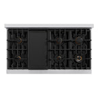 ZLINE 48 in. Select Double Oven Gas Range with 8 Brass Burners, 6.7 cu. ft., Stainless Steel (HGR-BR-48)