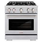 ZLINE 30 in. Gas Range 4.2 cu. ft. Capacity 4 Burners Convection Gas Oven Satin Stainless Steel (HGRS-30)