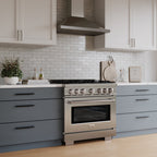 ZLINE 36 in. Gas Range 5.2 cu. ft. Stainless Steel 6 Burner Cooktop (HGR36)