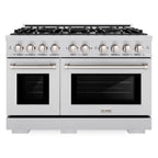 ZLINE 48 in. Gas Range Double Oven 6.7 cu. ft. Capacity 8 Burners Stainless Steel (HGR48)