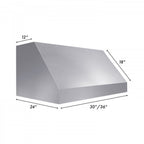 ZLINE 30 in. Under Cabinet Range Hood Convertible Vent Satin Stainless Steel 400 CFM (8685S-30)