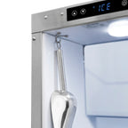 ZLINE Autograph 15" Touchstone Clear Cube Ice Maker with Drain Pump and Solid Stainless Steel Door with Matte Black Handle, ICCDZ-ST-15-MB