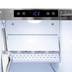 ZLINE Autograph 15" Touchstone Gourmet Ice Maker with Drain Pump and Solid Stainless Steel Door with Polished Gold Handle, IGMDZ-ST-15-G