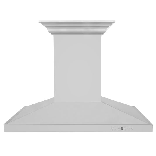 ZLINE 36 in. Island Mount Range Hood Stainless Steel 400 CFM CrownSound Bluetooth Built-In Speakers (GL2iCRN-BT-36)