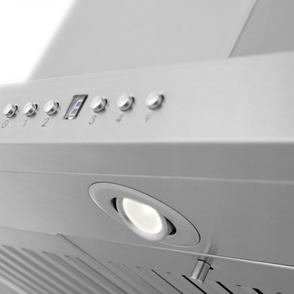ZLINE 36 in. Island Mount Range Hood Stainless Steel 400 CFM CrownSound Bluetooth Built-In Speakers (GL2iCRN-BT-36)