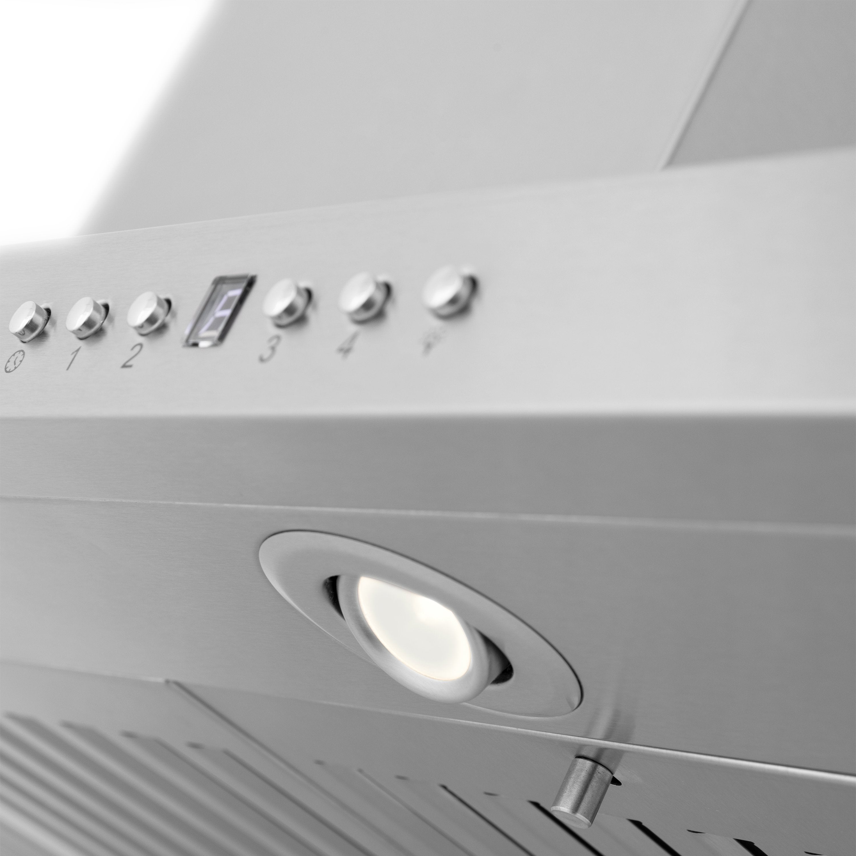 ZLINE 42 in. Island Mount Range Hood 400 CFM Stainless Steel Built-In Bluetooth Speakers (GL2iCRN-BT-42)