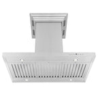ZLINE 48 in. Island Mount Range Hood with Bluetooth Speakers, Stainless Steel, 400 CFM (GL2iCRN-BT-48)