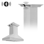 ZLINE 36 in. Wall Mount Range Hood with CrownSound Bluetooth Speakers, Stainless Steel, 400 CFM, 597iCRN-BT-36