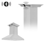 ZLINE 36" Island Mount Range Hood 400 CFM Stainless Steel CrownSound Bluetooth Speakers (KL3iCRN-BT-36)