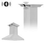 ZLINE 42" Island Mount Range Hood 400 CFM Stainless Steel CrownSound Bluetooth Speakers (KL3iCRN-BT-42)