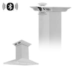 ZLINE 48 in. Island Mount Range Hood with Bluetooth Speakers, Stainless Steel, 400 CFM (GL2iCRN-BT-48)