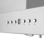 ZLINE 36 in. Island Mount Range Hood with CrownSound Bluetooth Speakers, Stainless Steel, 400 CFM, KE2iCRN-BT-36