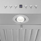 ZLINE 42 in. Island Mount Range Hood Stainless Steel with Built-In Bluetooth Speakers (KE2iCRN-BT-42)