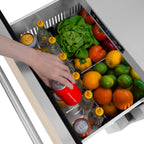 ZLINE 24 in. Refrigerator Drawer 168 Can Capacity Outdoor Rated Panel Ready Touchstone Series (RDSPO-24)