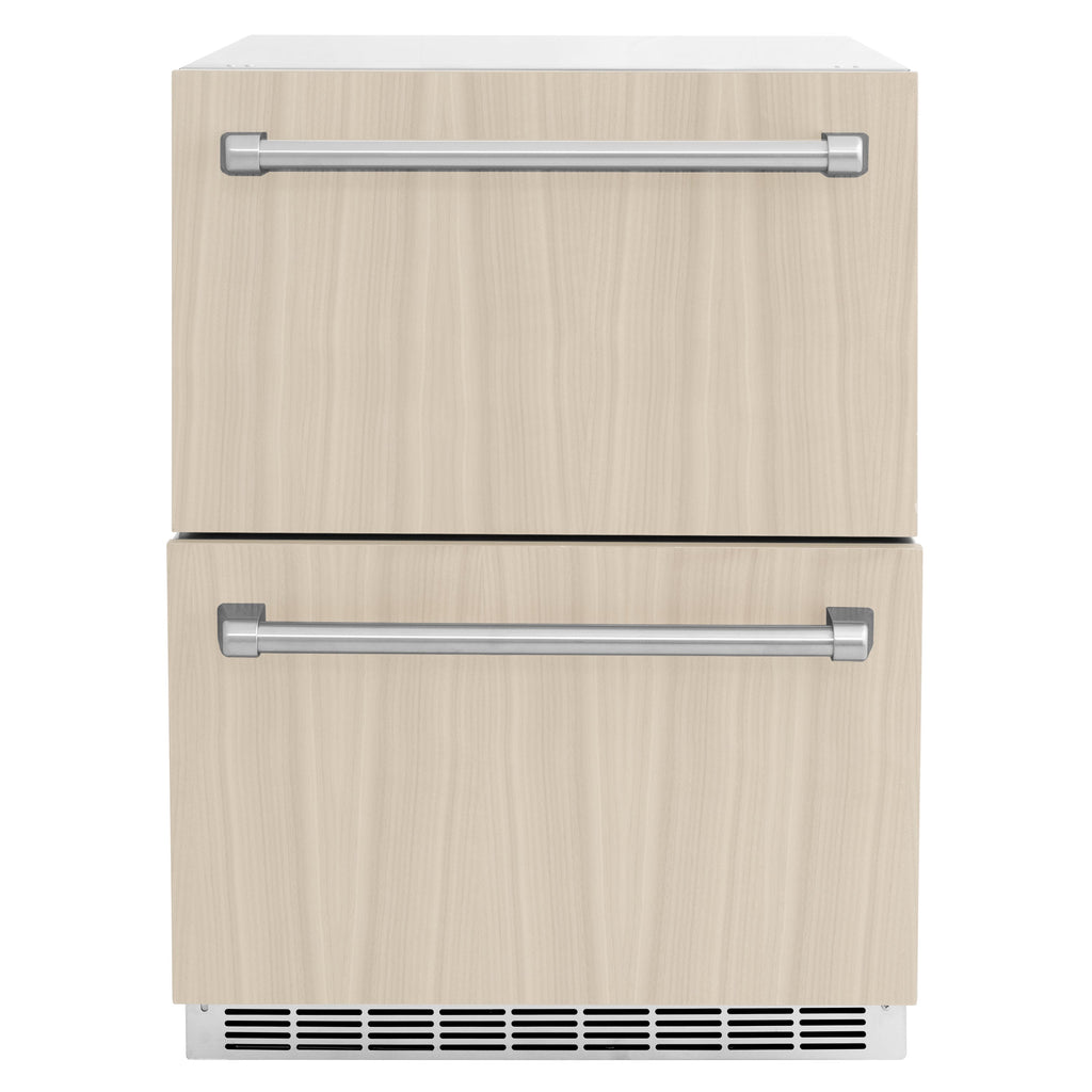 ZLINE 24 in. Refrigerator Drawer 168 Can Capacity Outdoor Rated Panel Ready Touchstone Series (RDSPO-24)