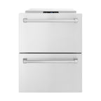 ZLINE 24-Inch Outdoor Refrigerator Drawer 4.6 Cu. Ft. Capacity Stainless Steel Dual Drawer 168-Can Storage (RDSO-ST-24)