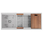 ZLINE 43" Garmisch Undermount Single Bowl Satin Stainless Steel Kitchen Sink with Bottom Grid and Accessories, SLS-43S