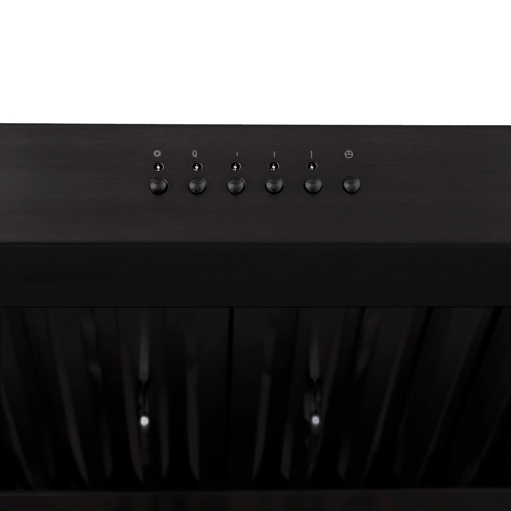 ZLINE 36 in. Under Cabinet Range Hood, 600 CFM, Ducted, Black Stainless Steel (BS623-36)