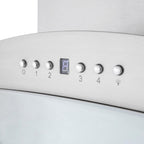 ZLINE 36 Inch Wall Mount Range Hood Stainless Steel & Glass Convertible Vent 400 CFM (KN-36)