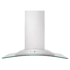ZLINE 30 Inch Wall Mount Range Hood Convertible Vent Stainless Steel & Glass 400 CFM (KN-30)
