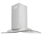 ZLINE 36 Inch Wall Mount Range Hood Stainless Steel & Glass Convertible Vent 400 CFM (KN-36)