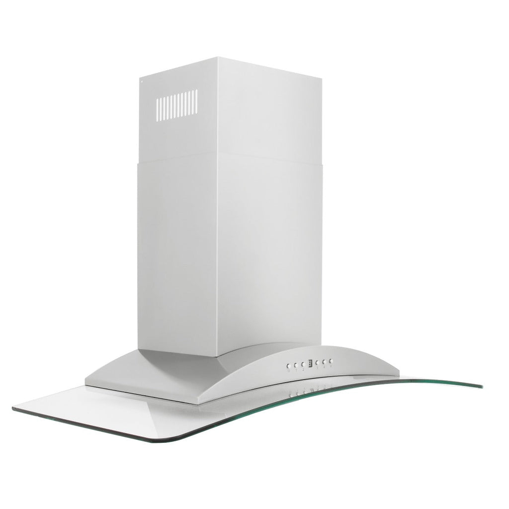 ZLINE 36 Inch Wall Mount Range Hood Stainless Steel & Glass Convertible Vent 400 CFM (KN-36)