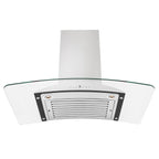 ZLINE 30 Inch Wall Mount Range Hood Convertible Vent Stainless Steel & Glass 400 CFM (KN-30)