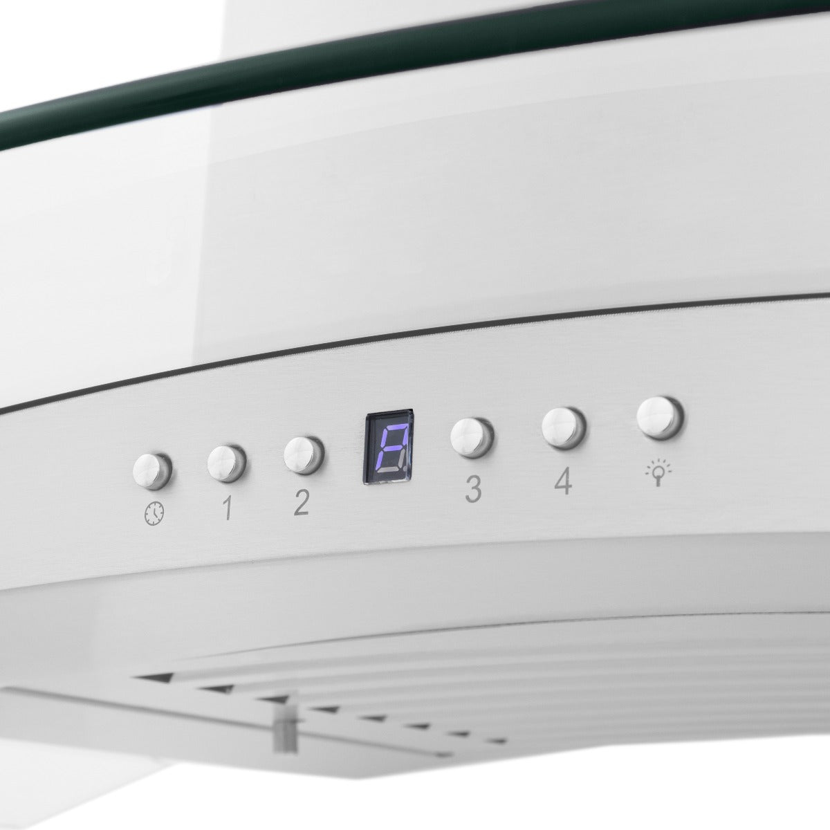 ZLINE 48 in. Wall Mount Range Hood Convertible Stainless Steel & Glass 4-Speed 400 CFM (KN4-48)