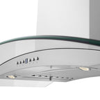 ZLINE 30 in. Wall Mount Range Hood Convertible Vent Stainless Steel & Glass (KN4-30)