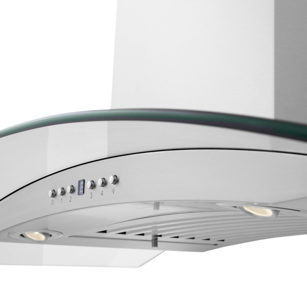 ZLINE 48 in. Wall Mount Range Hood Convertible Stainless Steel & Glass 4-Speed 400 CFM (KN4-48)