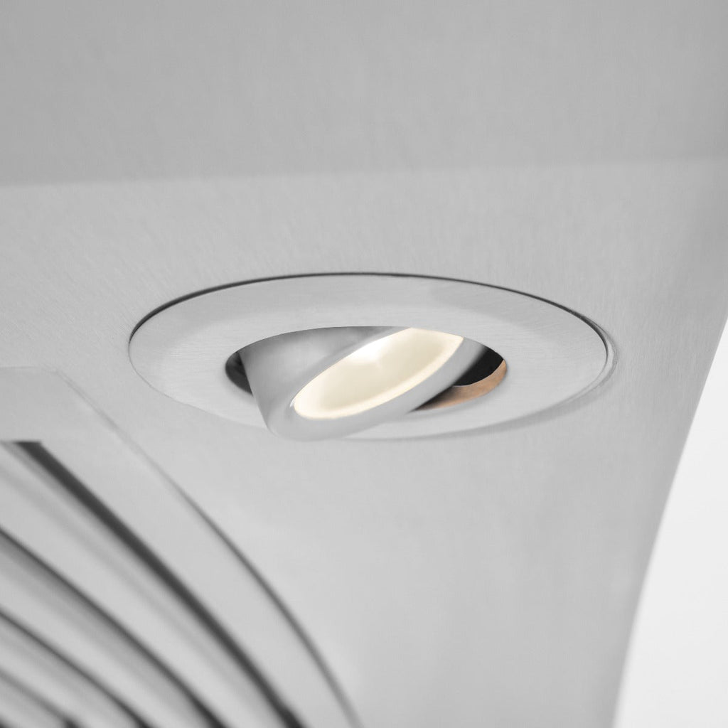 ZLINE 36 in Wall Mount Range Hood Convertible Vent Stainless Steel & Glass 4-Speed 700 CFM (KN4-36)