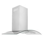 ZLINE 30 in. Wall Mount Range Hood Convertible Vent Stainless Steel & Glass (KN4-30)
