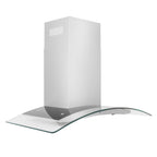 ZLINE 30 in. Wall Mount Range Hood Convertible Vent Stainless Steel & Glass (KN4-30)