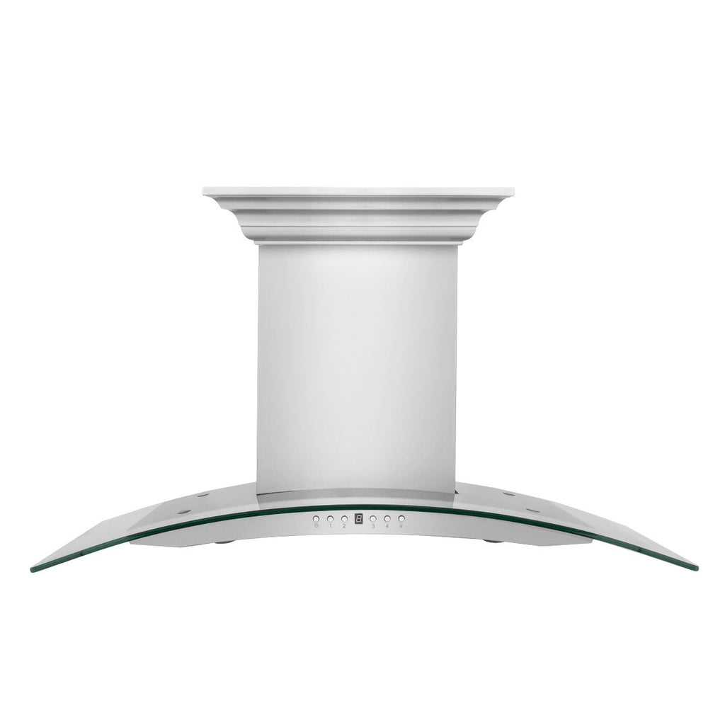 ZLINE 36 in. Wall Mount Range Hood Stainless Steel 400 CFM CrownSound Bluetooth Speakers 4-Speed (KN4CRN-BT-36)