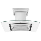 ZLINE 36 in. Wall Mount Range Hood 400 CFM Stainless Steel Bluetooth CrownSound Speakers (KNCRN-BT-36)