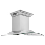ZLINE 36 in. Wall Mount Range Hood 400 CFM Stainless Steel Bluetooth CrownSound Speakers (KNCRN-BT-36)