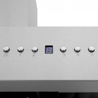 ZLINE 48 in Wall Range Hood Stainless Steel Built-In Bluetooth Speakers CrownSound 667CRN-BT-48