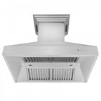 ZLINE 48 in Wall Range Hood Stainless Steel Built-In Bluetooth Speakers CrownSound 667CRN-BT-48